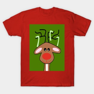 REINDEER Christmas Green T-Shirt